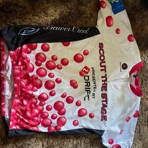 Dynamic Red and White Cycling Jersey Shirt
